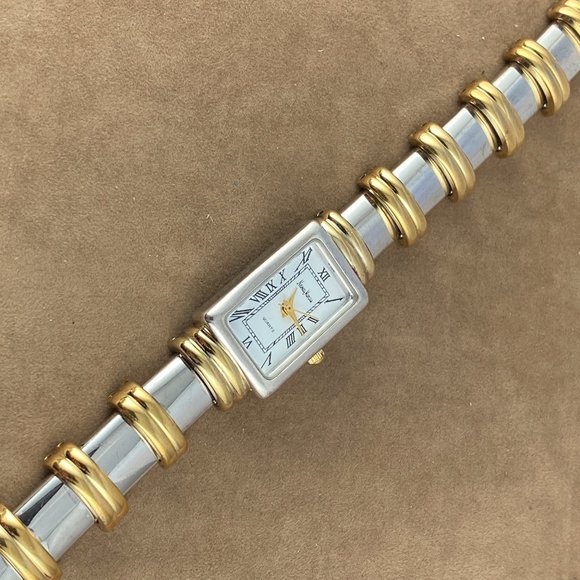 NEIMAN MARCUS 2 Tone Quartz Ladies Watch 7 inch - Picture 4 of 8